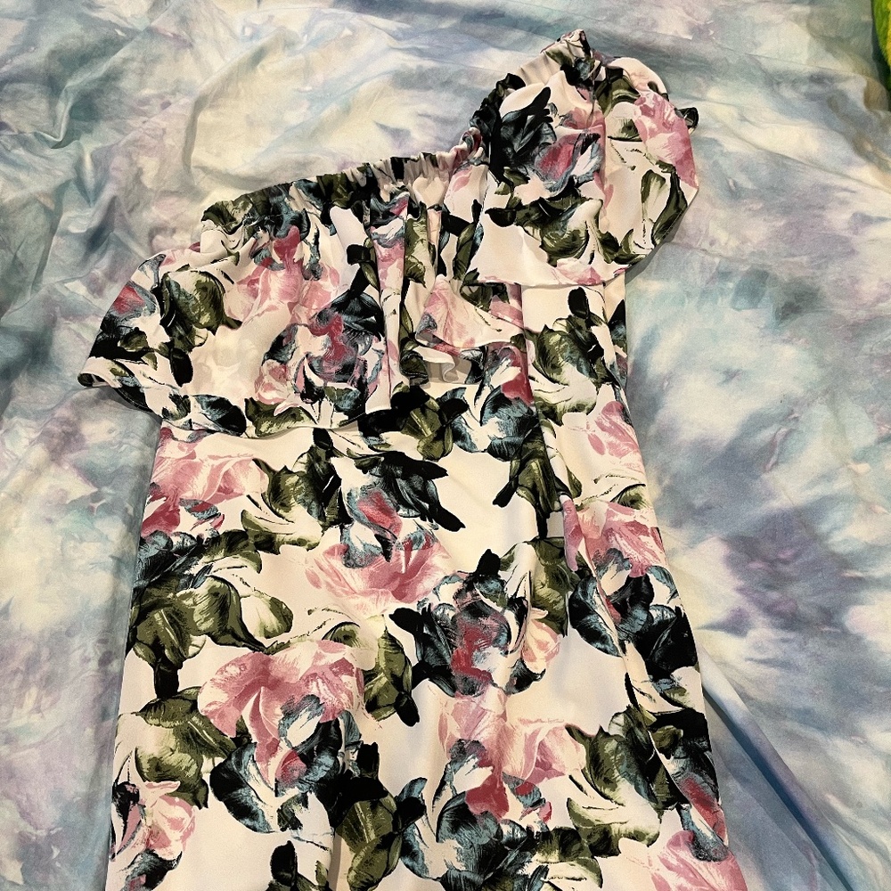 One Shoulder Vince Camuto Floral Dress